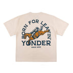 Eight Flat Boxy Tee (Natural) by Out Yonder