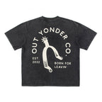 Spur Boxy Tee (Vintage Black) by Out Yonder