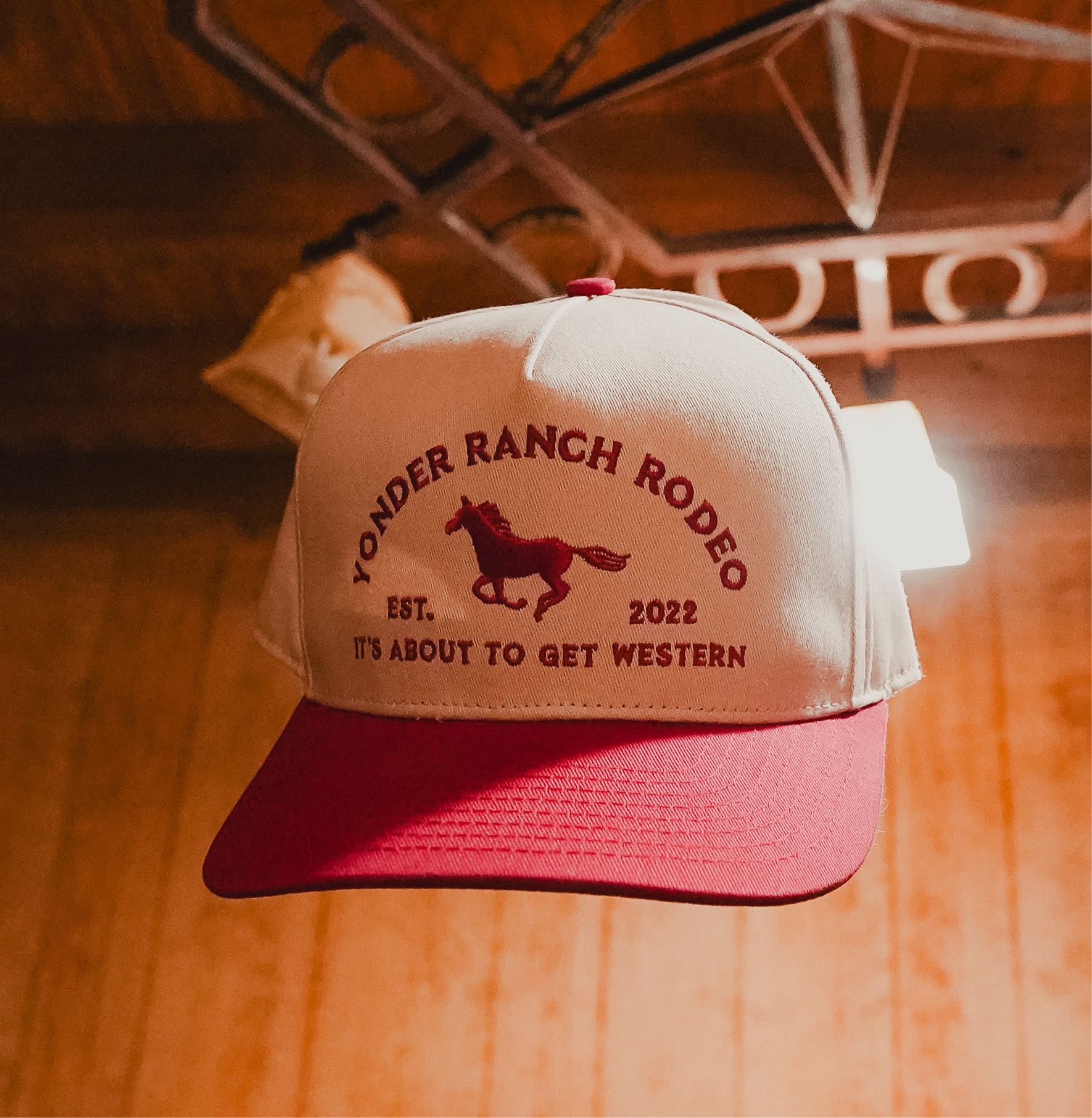Red Western Snapback