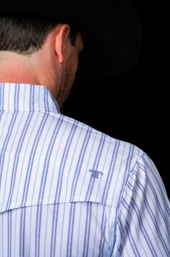 The Jack - Blue Short Sleeve Snap Shirt