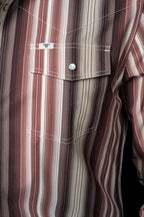 The Harrison in Brown - Long Sleeve Snap Shirt