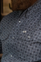 The Colton in Blue - Short Sleeve Pearl Snap