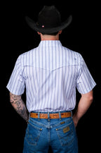 The Jack - Blue Short Sleeve Snap Shirt