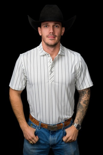 The Jack Pearl Snap Polo in Cream - Cream