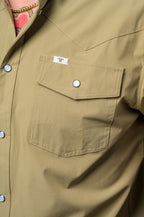 Core - Men's Khaki Short Sleeve Pearl Snap Shirt - product image 3