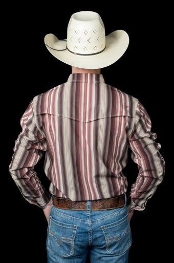 The Harrison in Brown - Long Sleeve Snap Shirt