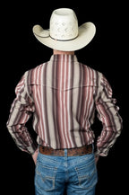 The Harrison in Brown - Long Sleeve Snap Shirt