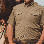 Core - Men's Khaki Short Sleeve Pearl Snap Shirt - product image 10