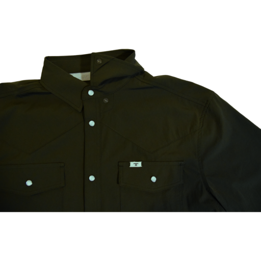 Core - Men's Olive Green Short Sleeve Pearl Snap Shirt