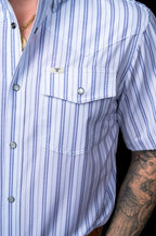 The Jack - Blue Short Sleeve Snap Shirt