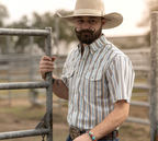 The Jake in Blue - Short Sleeve Pearl Snap Shirt