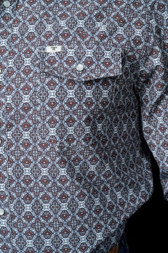 The Connor in Brown - Long Sleeve Snap Shirt
