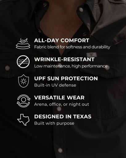 Core - Men's White Long Sleeve Pearl Snap Shirt - product image 3