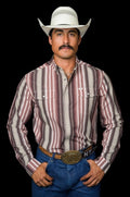The Harrison in Brown - Long Sleeve Snap Shirt