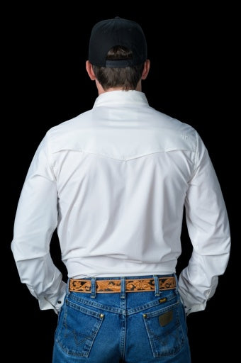 Core - Men's White Long Sleeve Pearl Snap Shirt - product image 2