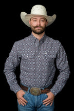 The Connor in Brown - Long Sleeve Snap Shirt