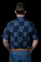 The Dallas in Blue Short Sleeve Snap