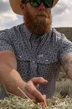 The Colton in Blue - Short Sleeve Pearl Snap